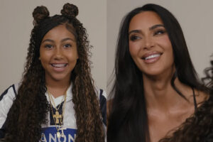 North West and her mother Kim Kardashian